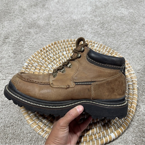 Arizona Jean Company Men’s Lace Up Chukka Ankle Boots Leather in Brown 8 main image 5